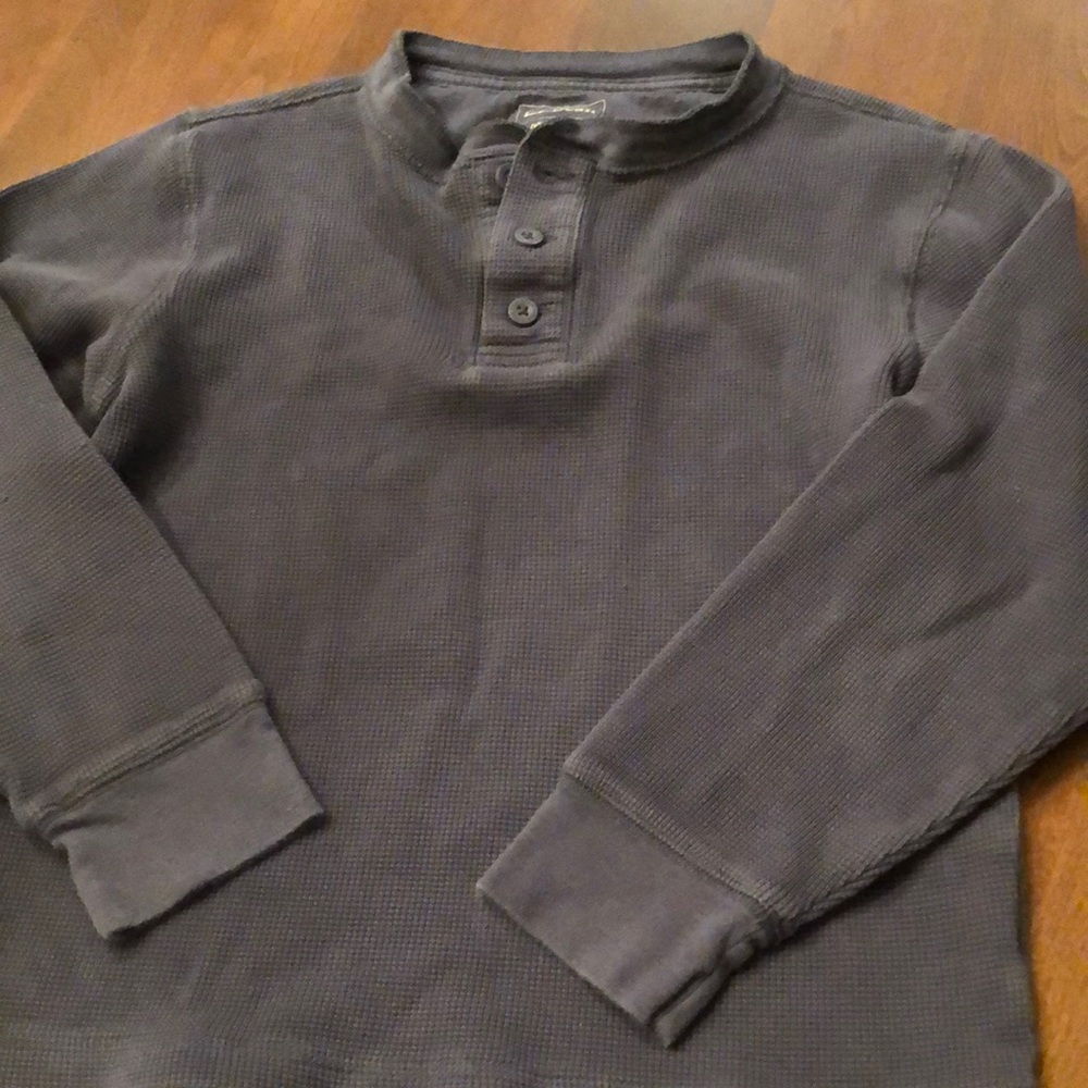 Boys LLBean waffle knit Henley